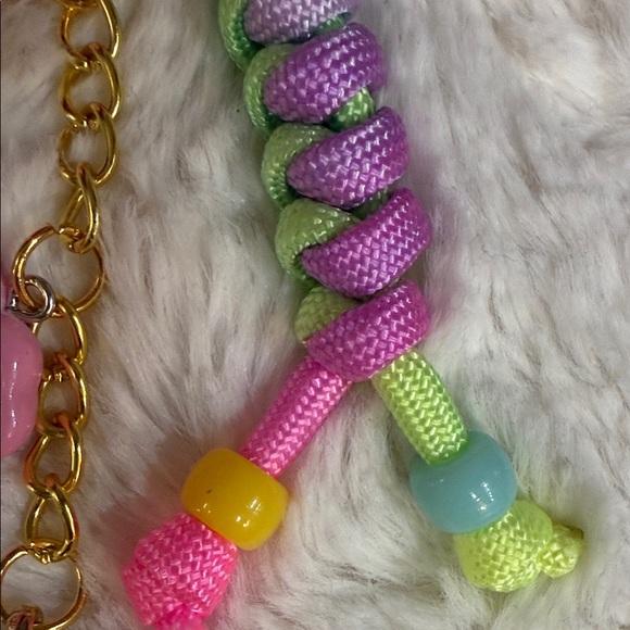 Handmade Colorful Keychain with Strawberry Charm - Picture 4 of 16